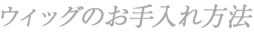ウイッグのお手入れ