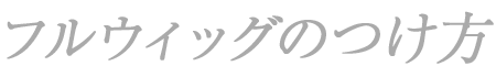 フルウイッグのつけ方